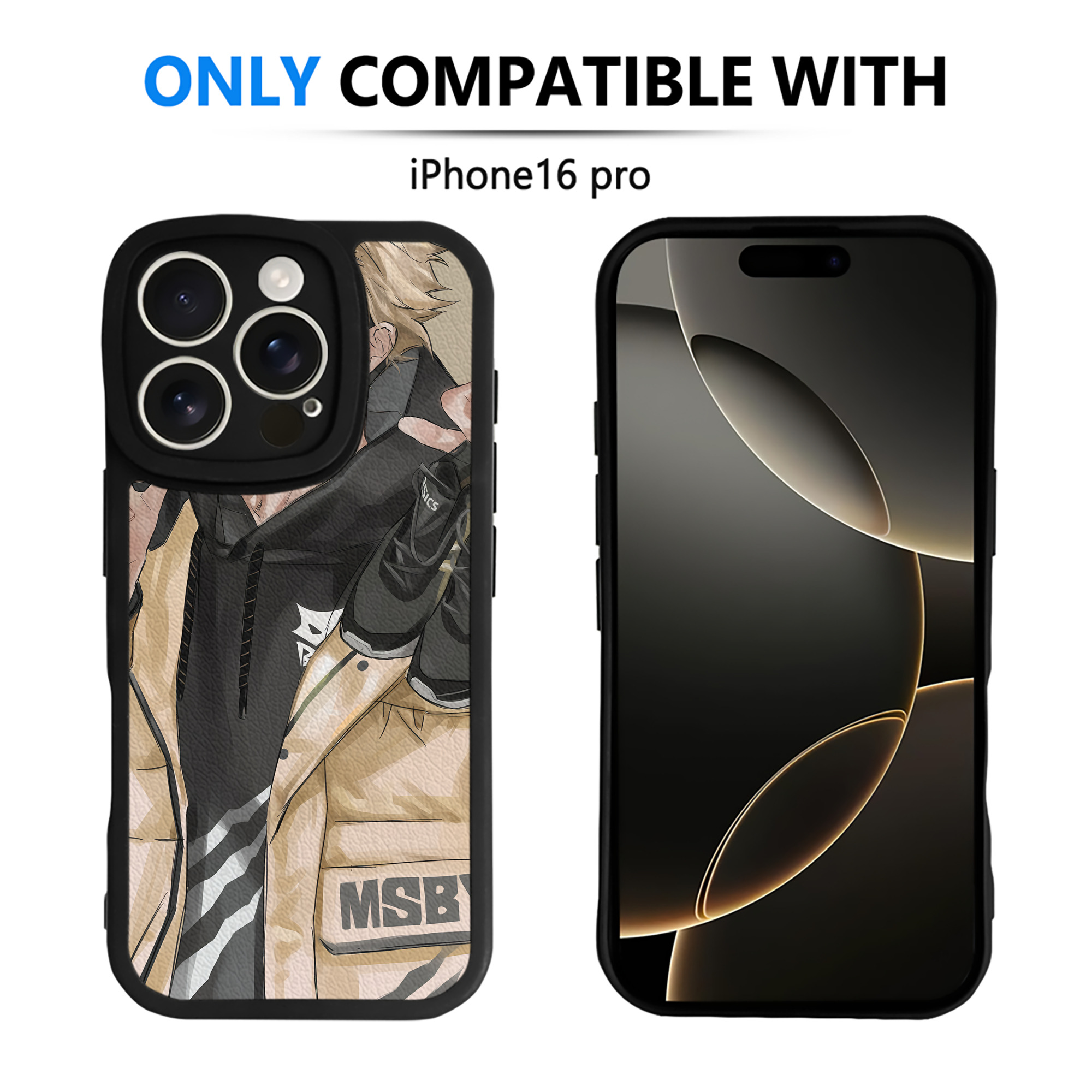 （画像用） ハイキュー!! Haikyu!! 【iPhone 16シリーズ対応】シリコンスマホケース（レザー調） 材質：シリコン